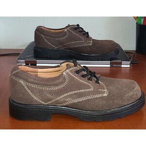 JR KIX Shoes Brown Sneakers Women's Size 7W  Suede Lace-Up Slightly distressed